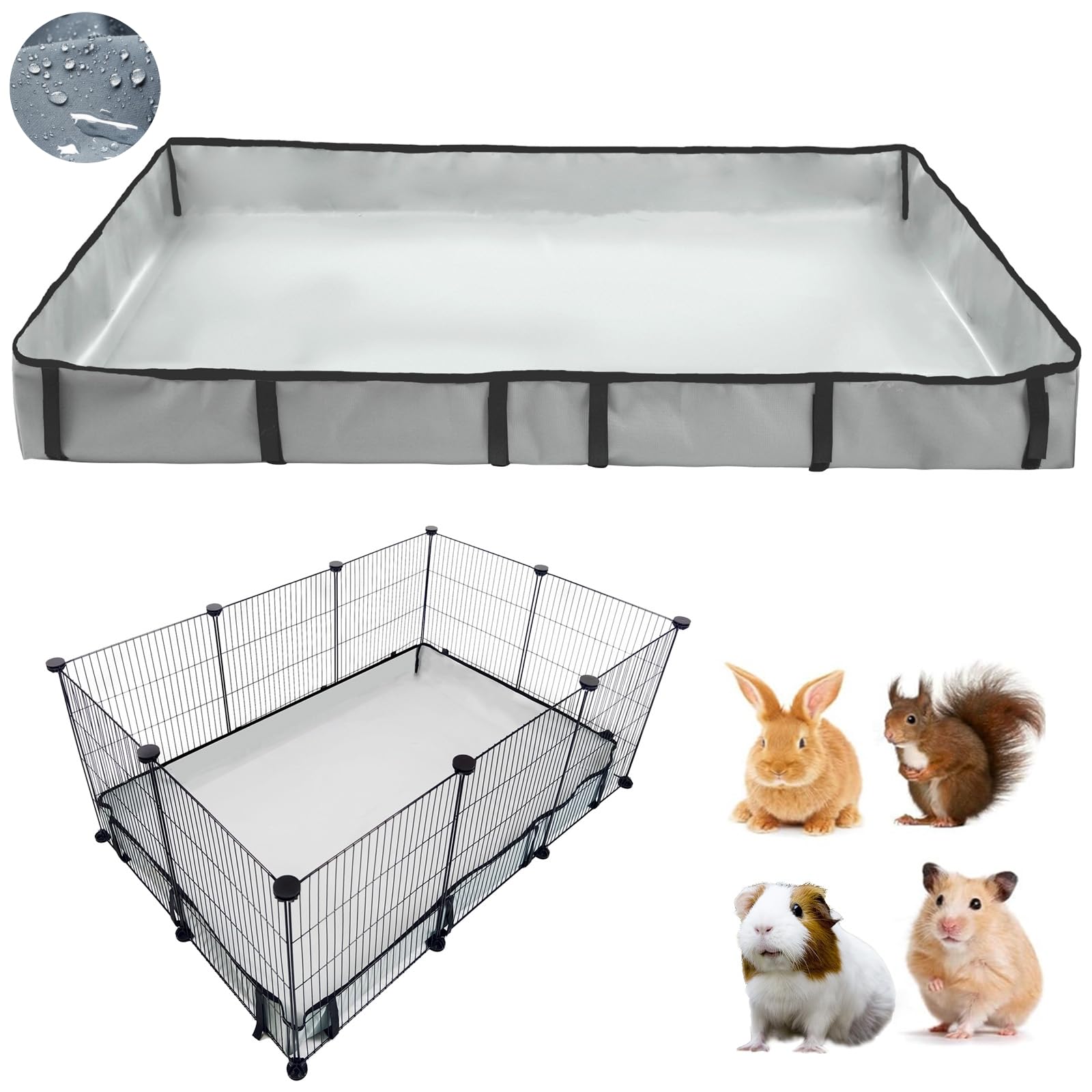 DZWLKJ guinea pig cage liner 24x36 base reduces leaks and keeps floors clean