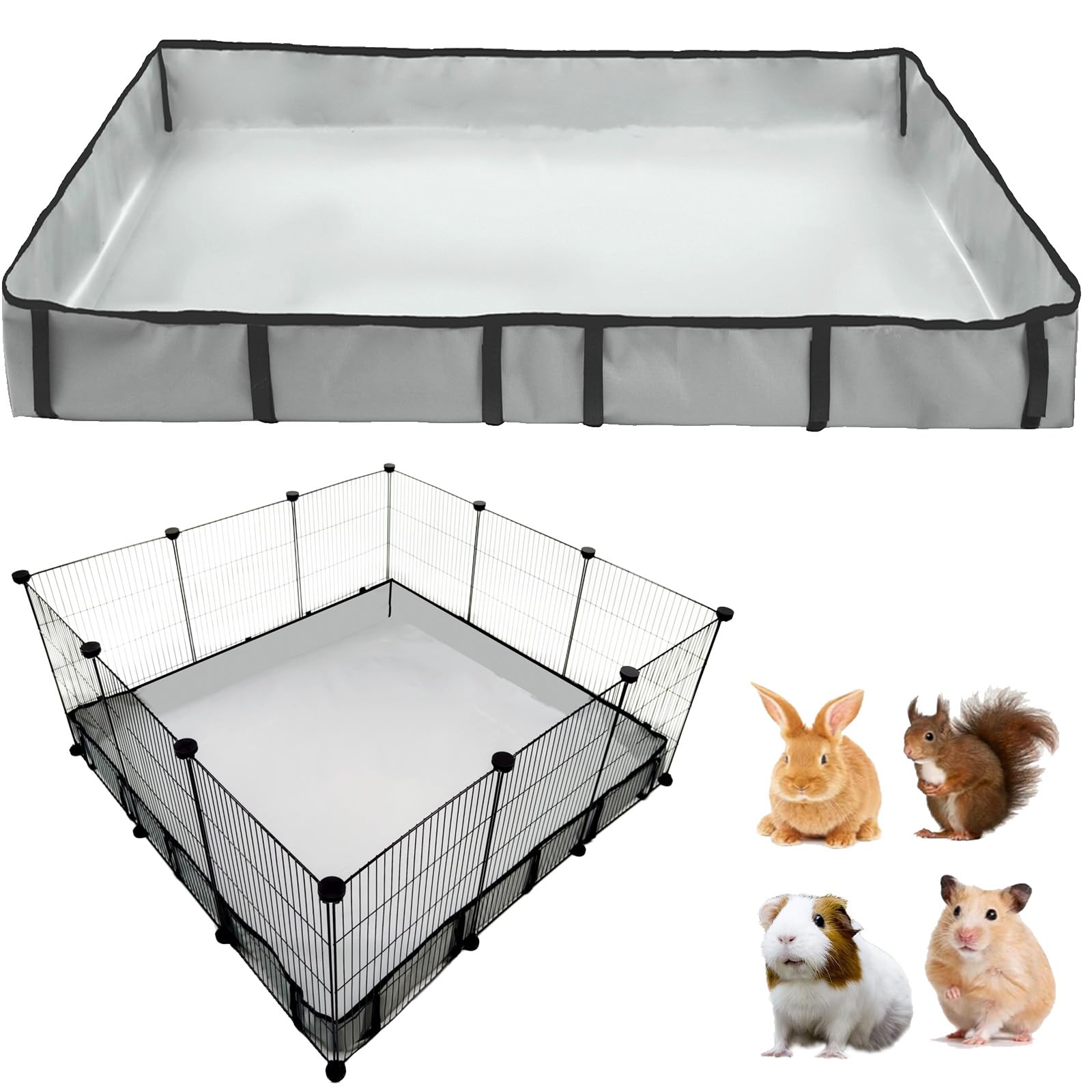 DZWLKJ guinea pig cage liner 42x42 with waterproof base for tidy cages