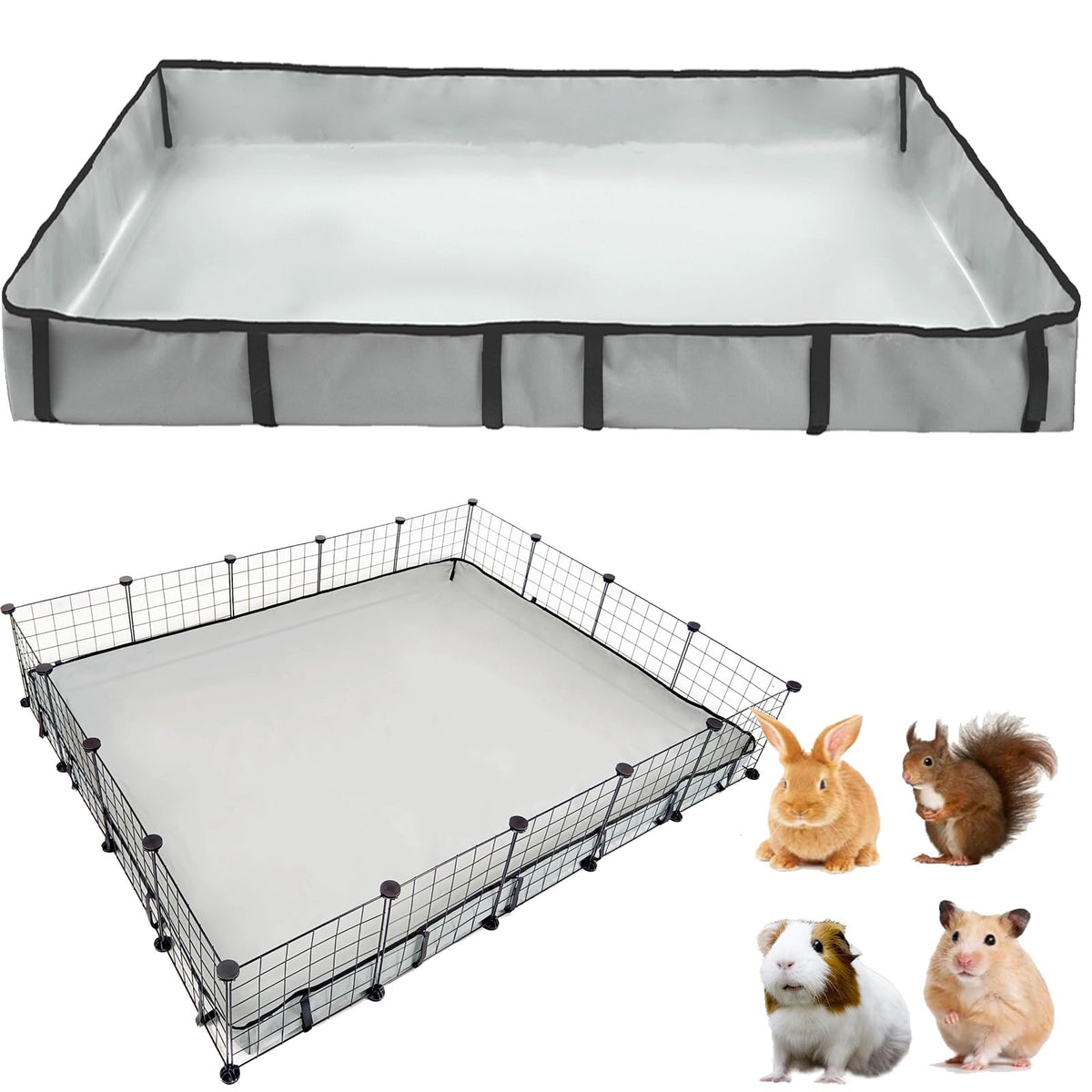 DZWLKJ guinea pig cage liner 48x60 assembled base for DIY cages with leak prevention