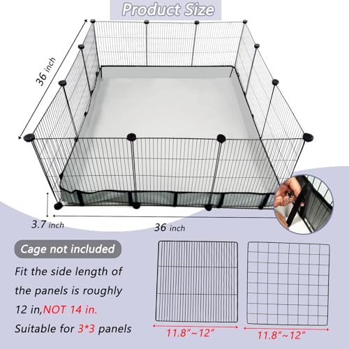 DZWLKJ guinea pig cage liner assembly size 36x36 shows easy DIY setup.