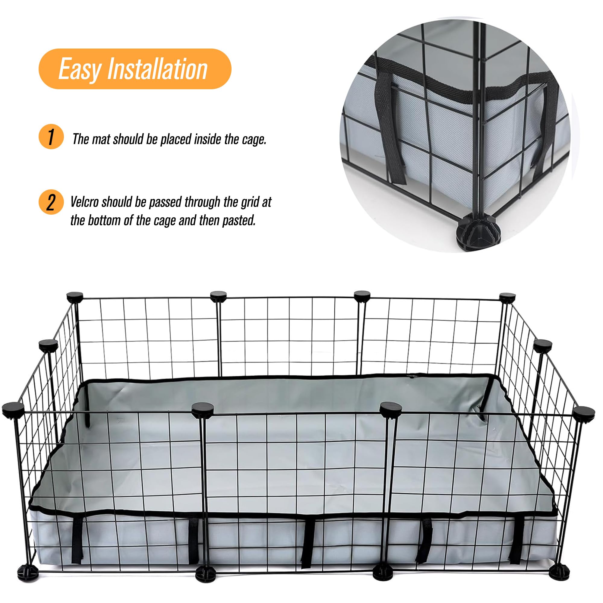 DZWLKJ guinea pig cage liner easy cleaning and reuse after quick wipe-down