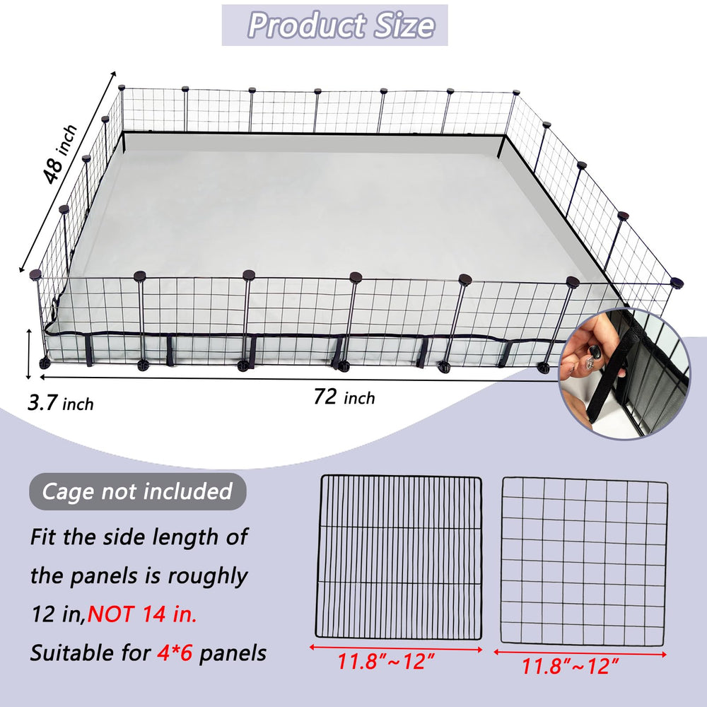 DZWLKJ cage liner with raised side 3-1-inch barrier reduces leaks.