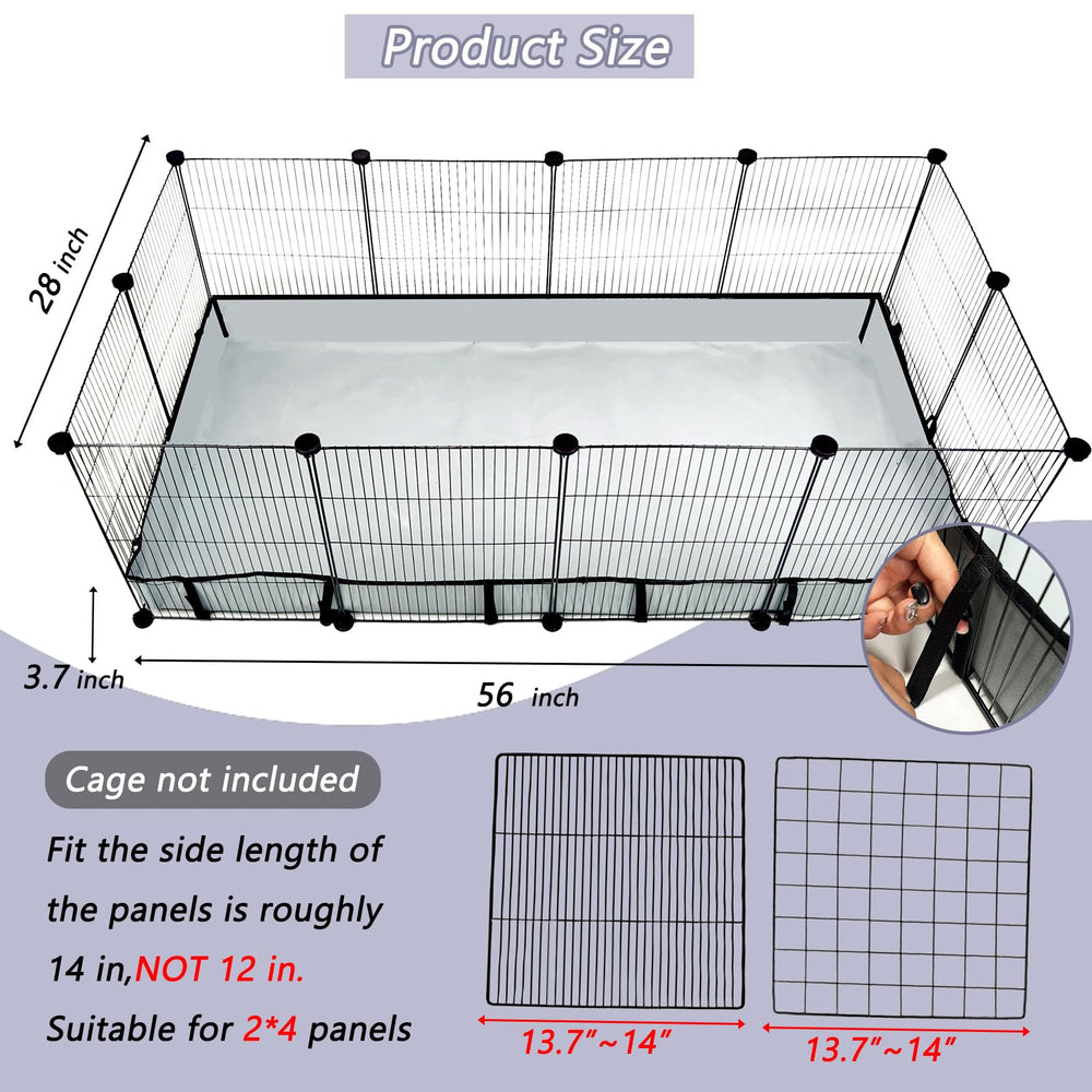 DZWLKJ Guinea Pig Cage Liner raised side guards prevent leaks.