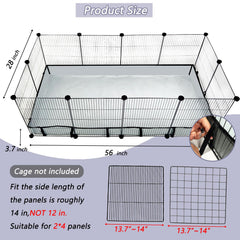 DZWLKJ Guinea Pig Cage Liner raised side guards prevent leaks.