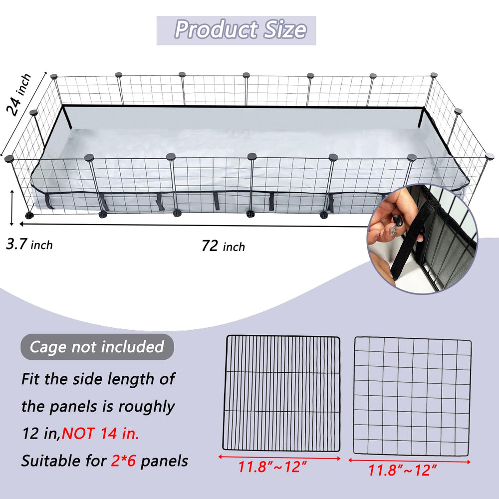 DZWLKJ guinea pig cage liner velcro attachments for secure positioning