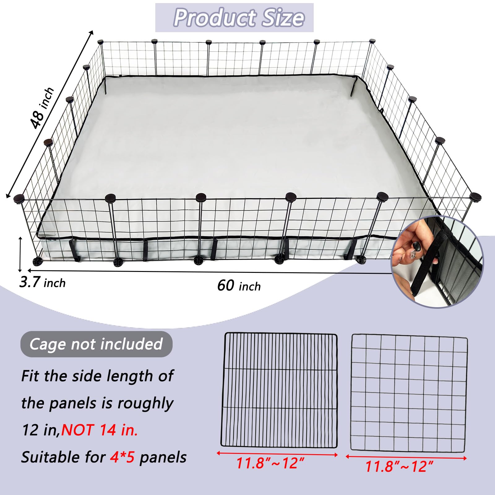 DZWLKJ guinea pig cage liner waterproof fabric protects floors and eases cleaning