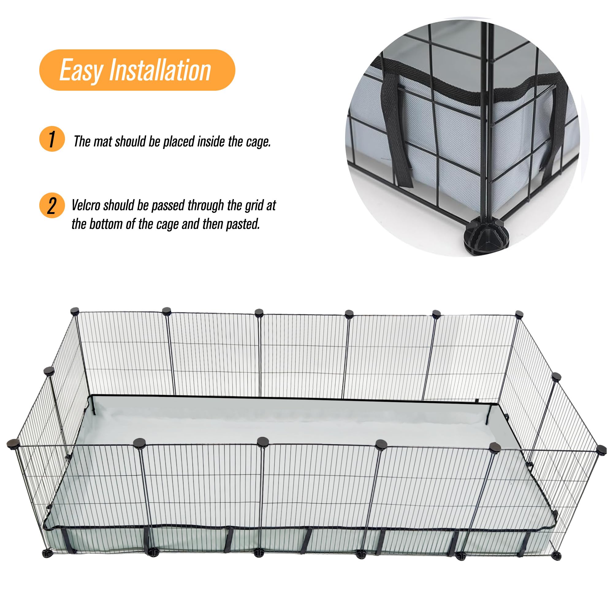 DZWLKJ Guinea Pig Cage Liner waterproof fabric closeup for easy cleaning