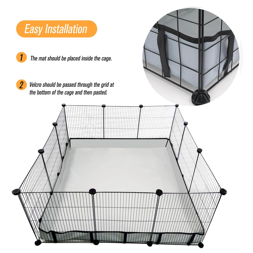 DZWLKJ guinea pig liner raised 3.2-inch edge contains spills