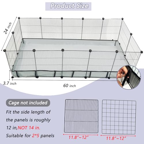 DZWLKJ Guinea Pig Cage Liner 24x60 waterproof bottom shows leak containment.