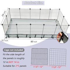 DZWLKJ Guinea Pig Cage Liner 24x60 waterproof bottom shows leak containment.