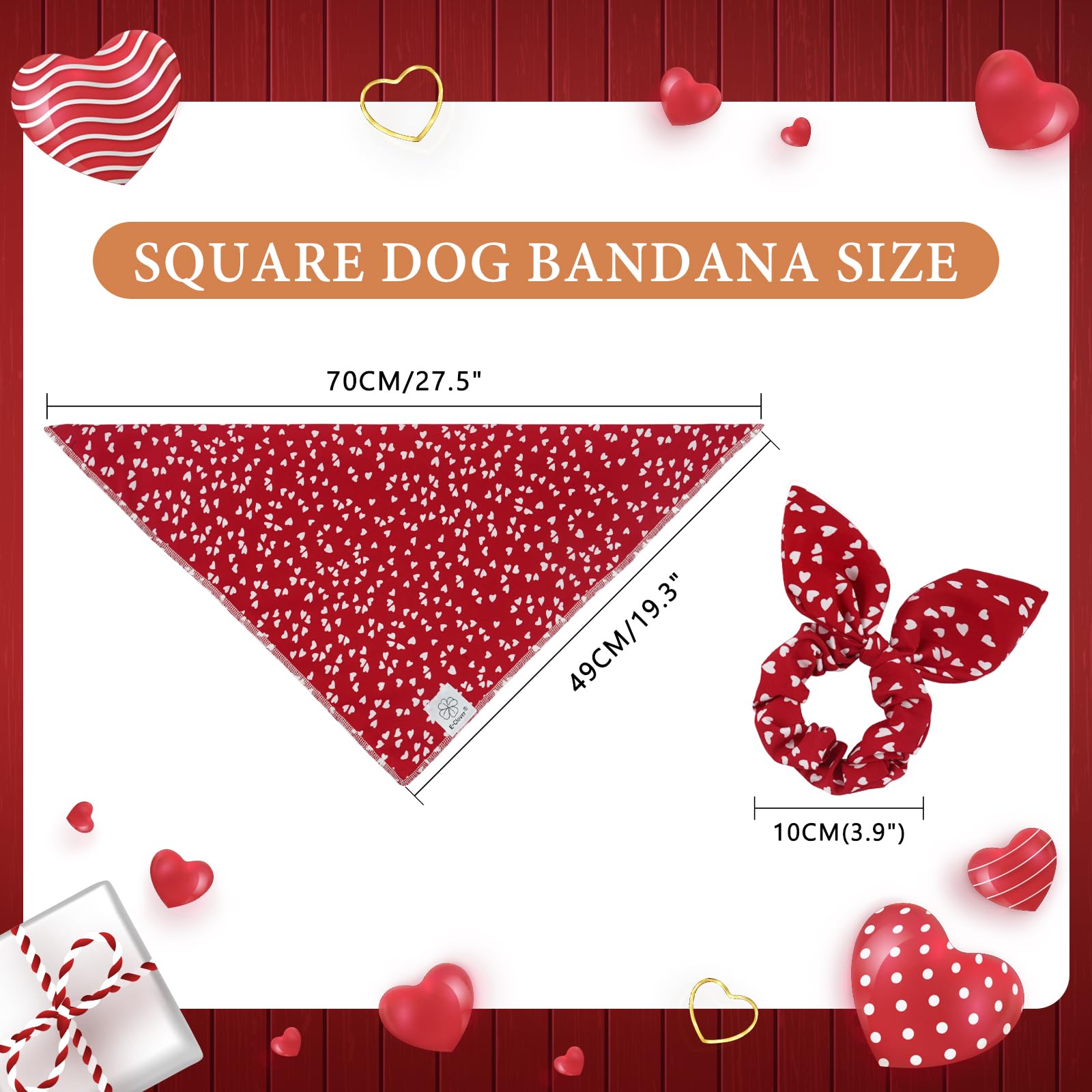 E-Clover bandana care instructions closeup for easy cleaning