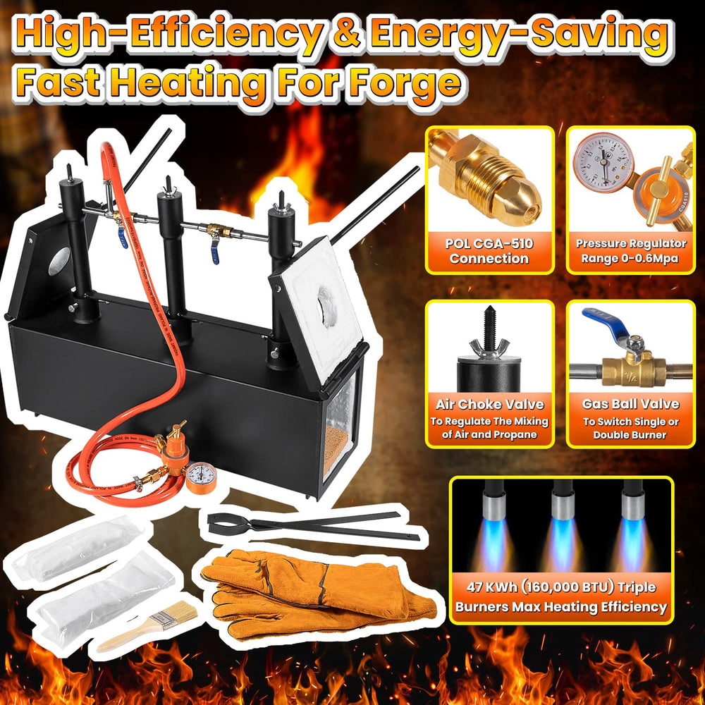 E-cowlboy forge chamber inside reveals 13.14L capacity for large projects.