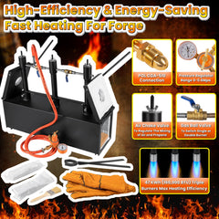 E-cowlboy forge chamber inside reveals 13.14L capacity for large projects.