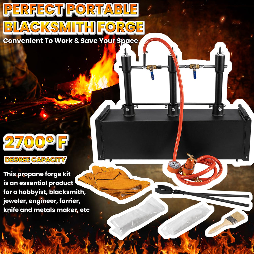 E-cowlboy triple burners forge side panel close-up highlights heat-resistant shell for hot-work.