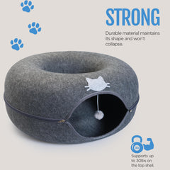 E & E's Meow Mansion detachable tunnel for easy cleaning