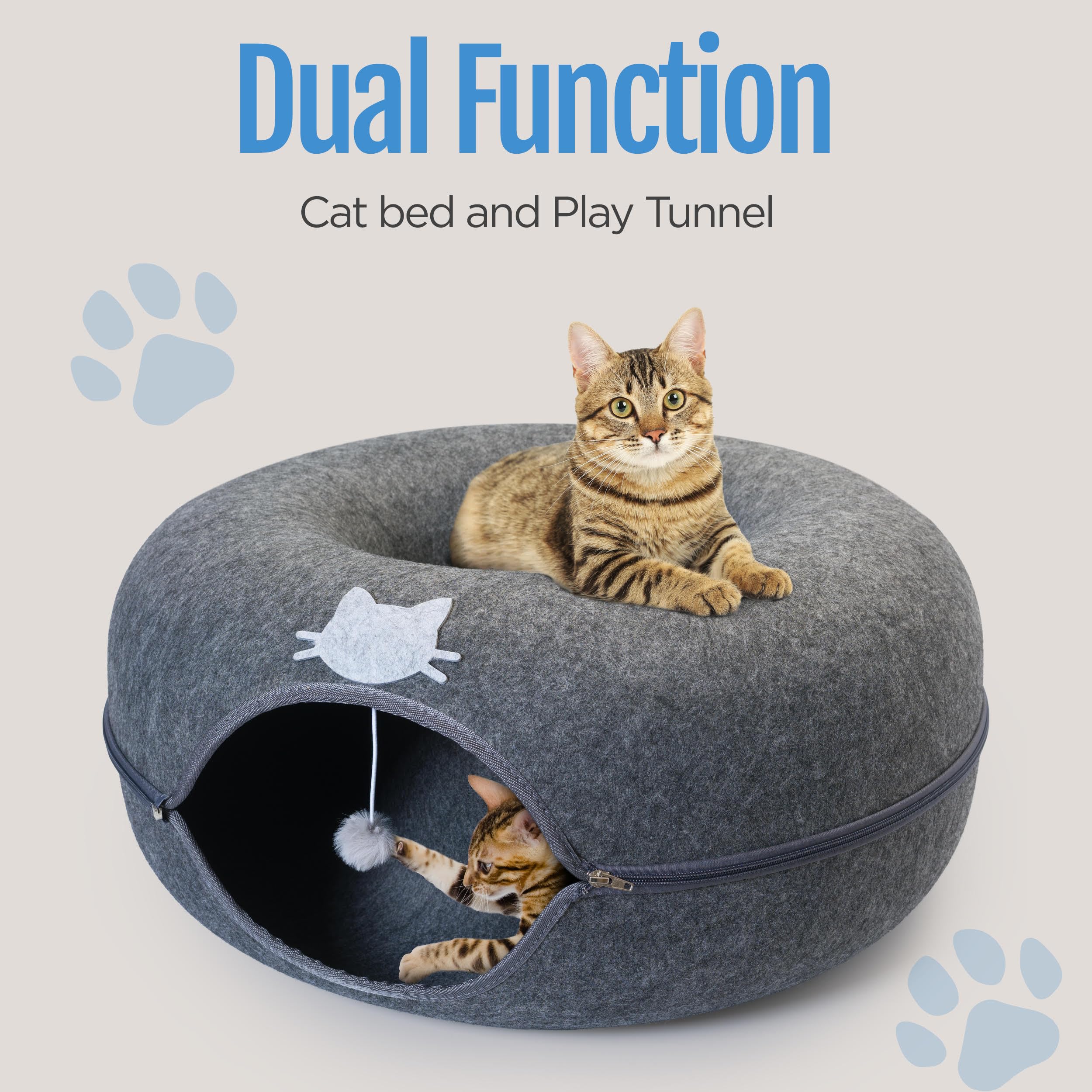 E & E's Meow Mansion scratch-resistant felt keeps surfaces protected