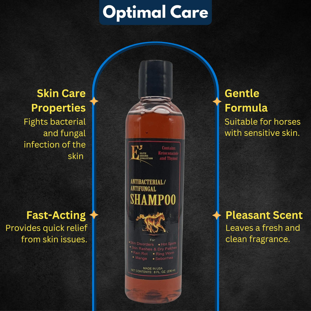 E3 shampoo lather demonstrates cleansing action for pets with itchy skin