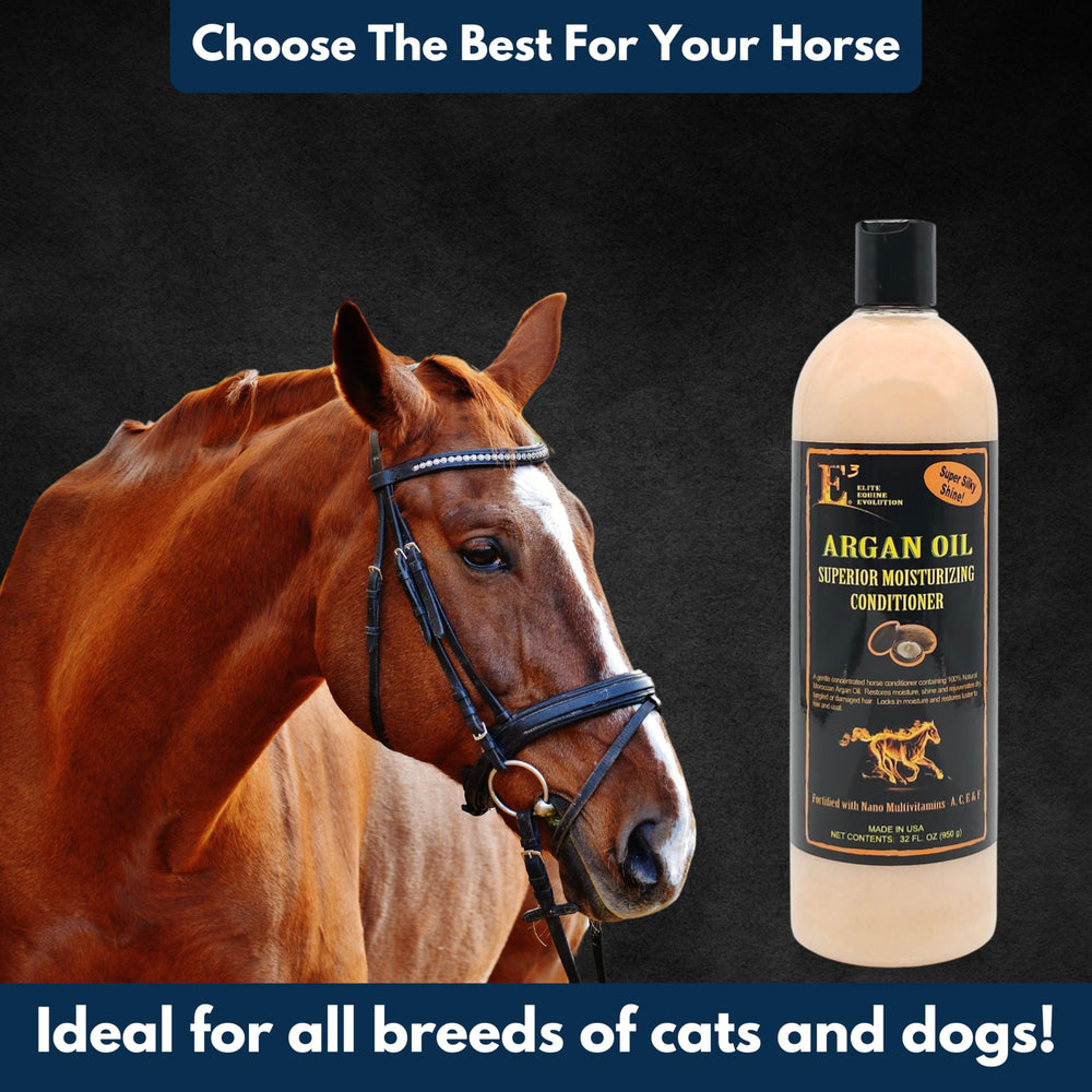 E3 Argan Oil Conditioner dispensing pump image suggests easy leave-in or rinse-out use.