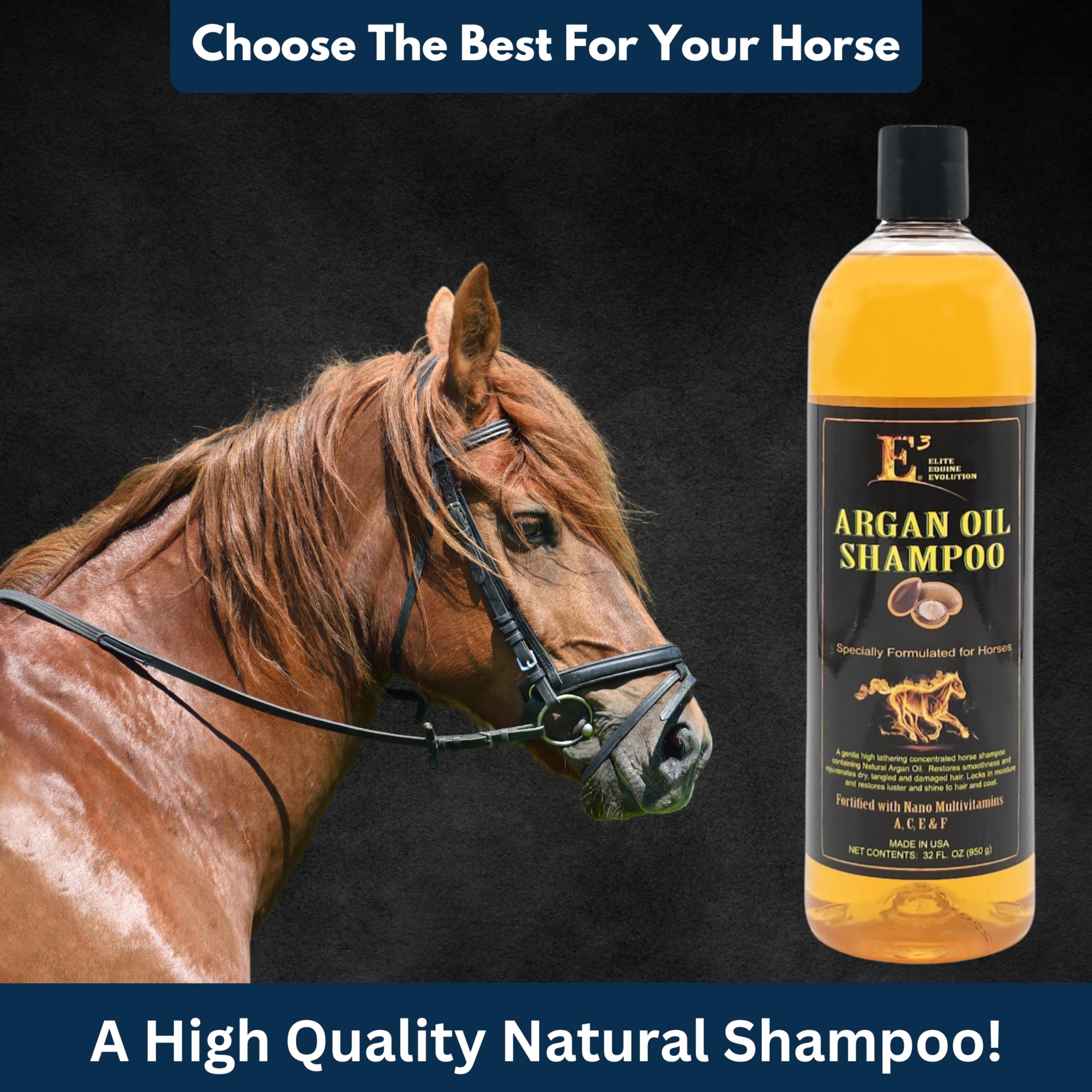 E3 Argan Oil Shampoo gentle cleansing around a cat's paws and coat.