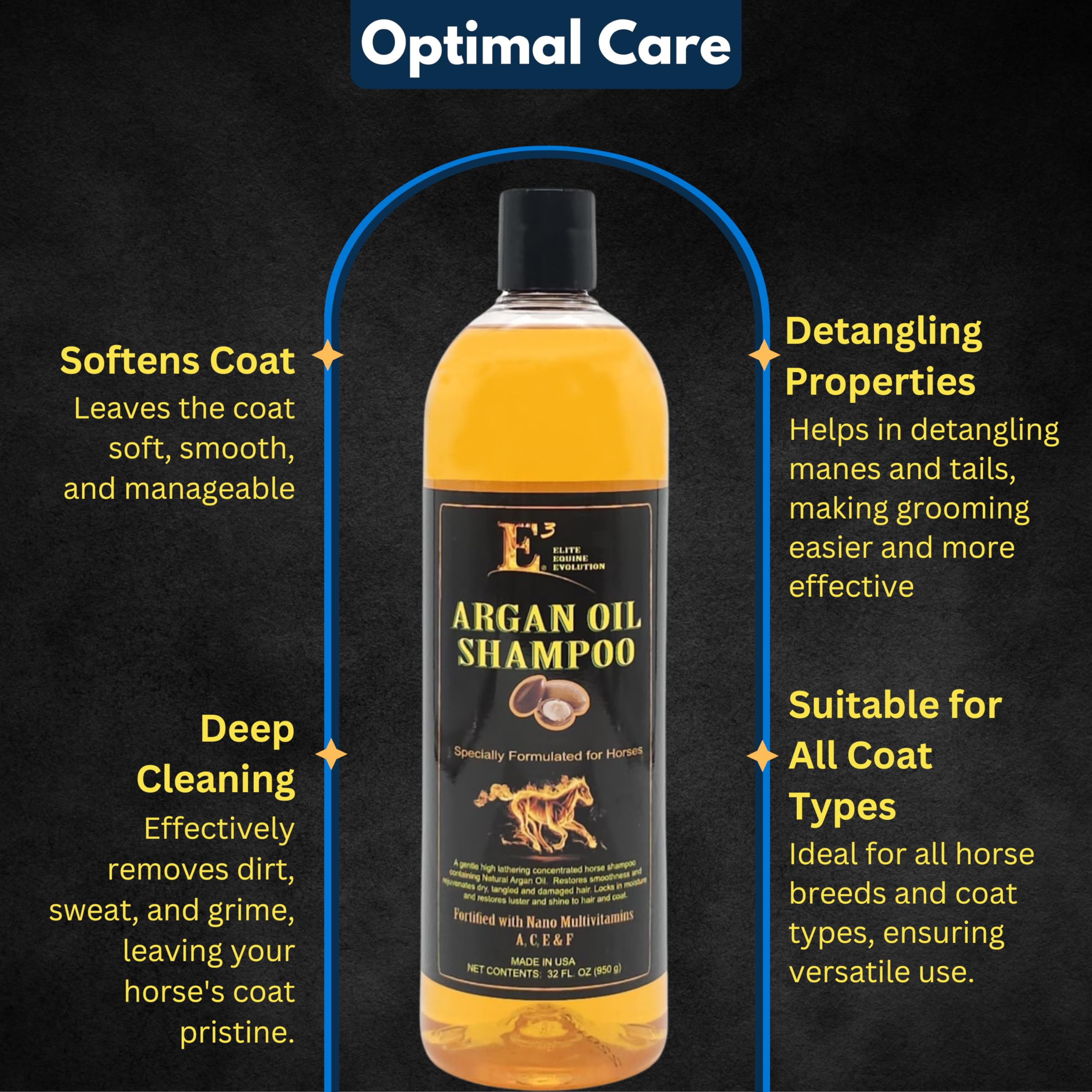E3 Argan Oil Shampoo foam-lather shows rich cleanse and detangling benefits.