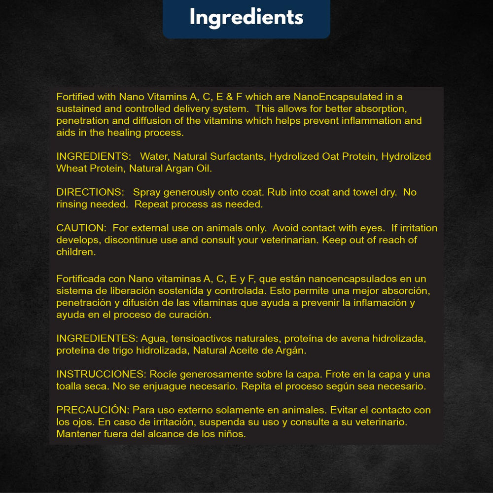 E3 Waterless Argan Oil Shampoo scent-profile conveys pleasant aroma for calmer grooming