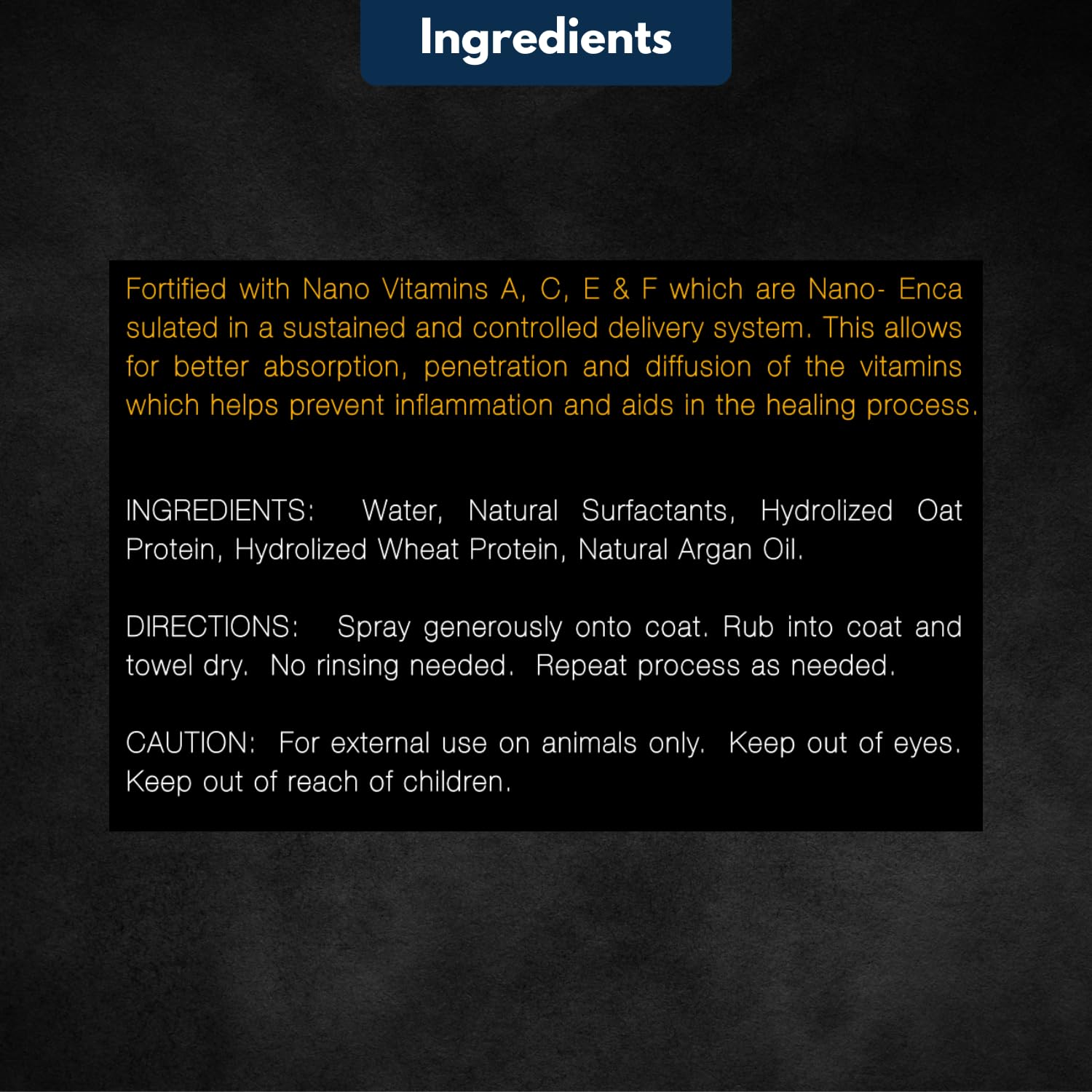 E3 Waterless Shampoo sensitive-skin variant shows gentle cleansing for irritated skin.