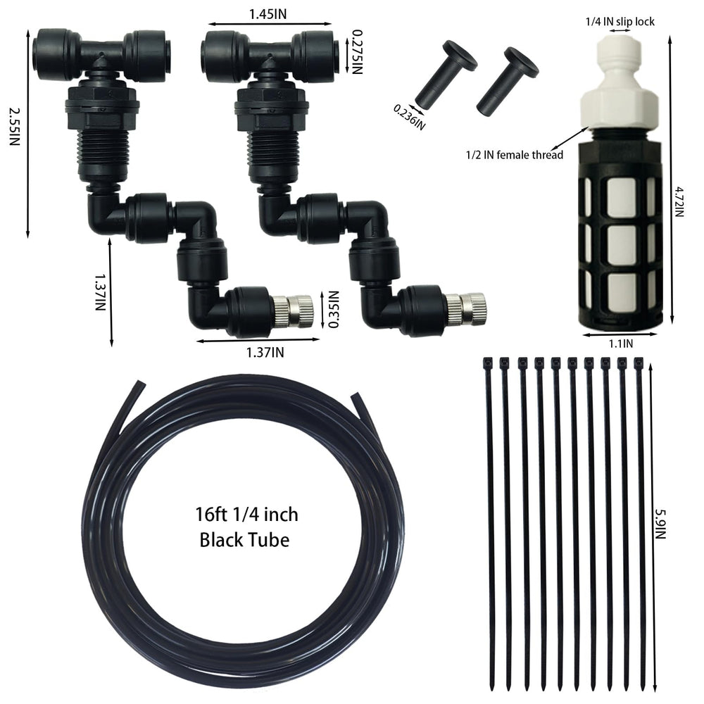 Eadabok setup in reptile tank demonstrates easy, maintenance friendly misting system.