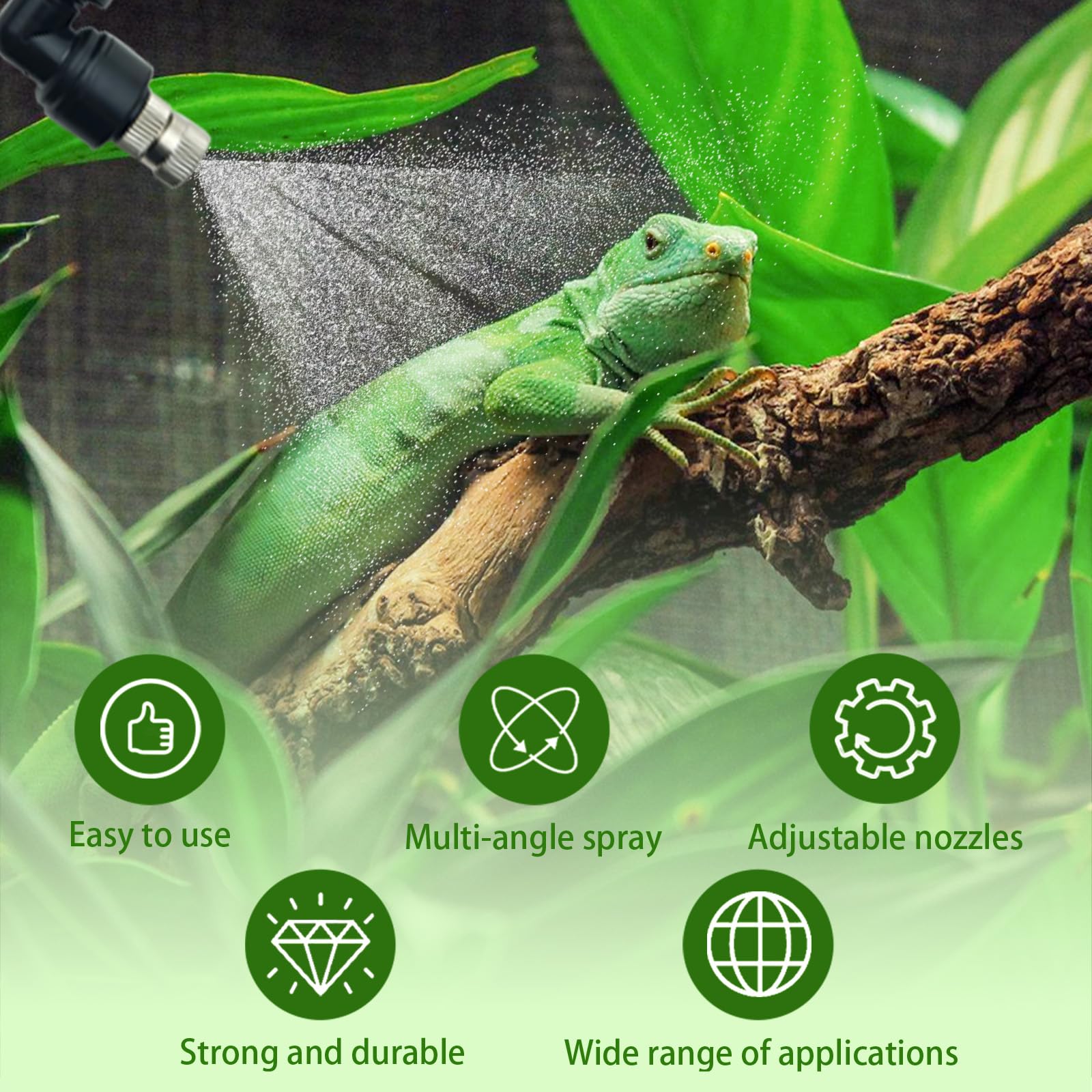 Eadabok water filter helps maintain clean water for healthier misting in enclosures.