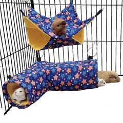 EAEDMY corner tunnel setup provides space-saving hideaway for small pets.