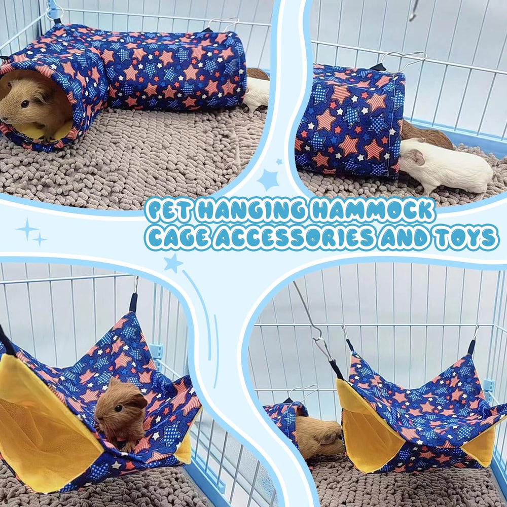 EAEDMY hanging hammock demonstrates a cozy resting spot in cages.