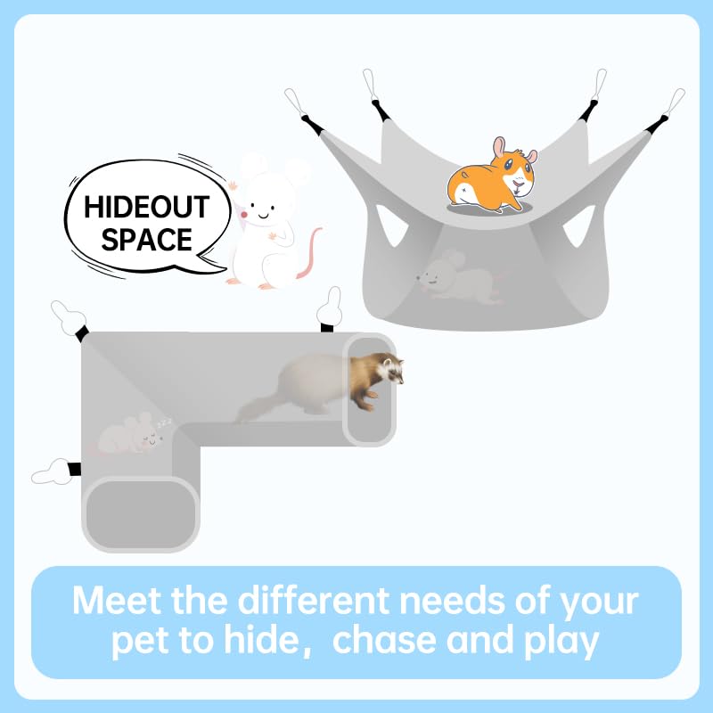EAEDMY tunnel and hammock fit right-angle corners for efficient space use.