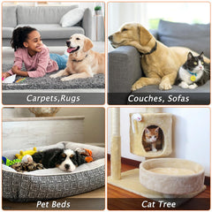 Eaersan dog and cat hair removal tool cleans stairs and mats efficiently