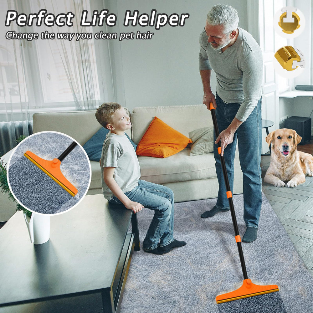 Eaersan pet hair remover Y-shaped design tackles embedded fur on couches and carpets