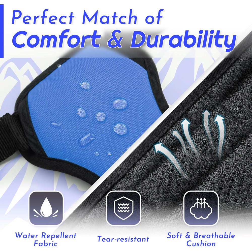 Eagloo dog harness blue heavy-duty nylon construction for durable daily use.