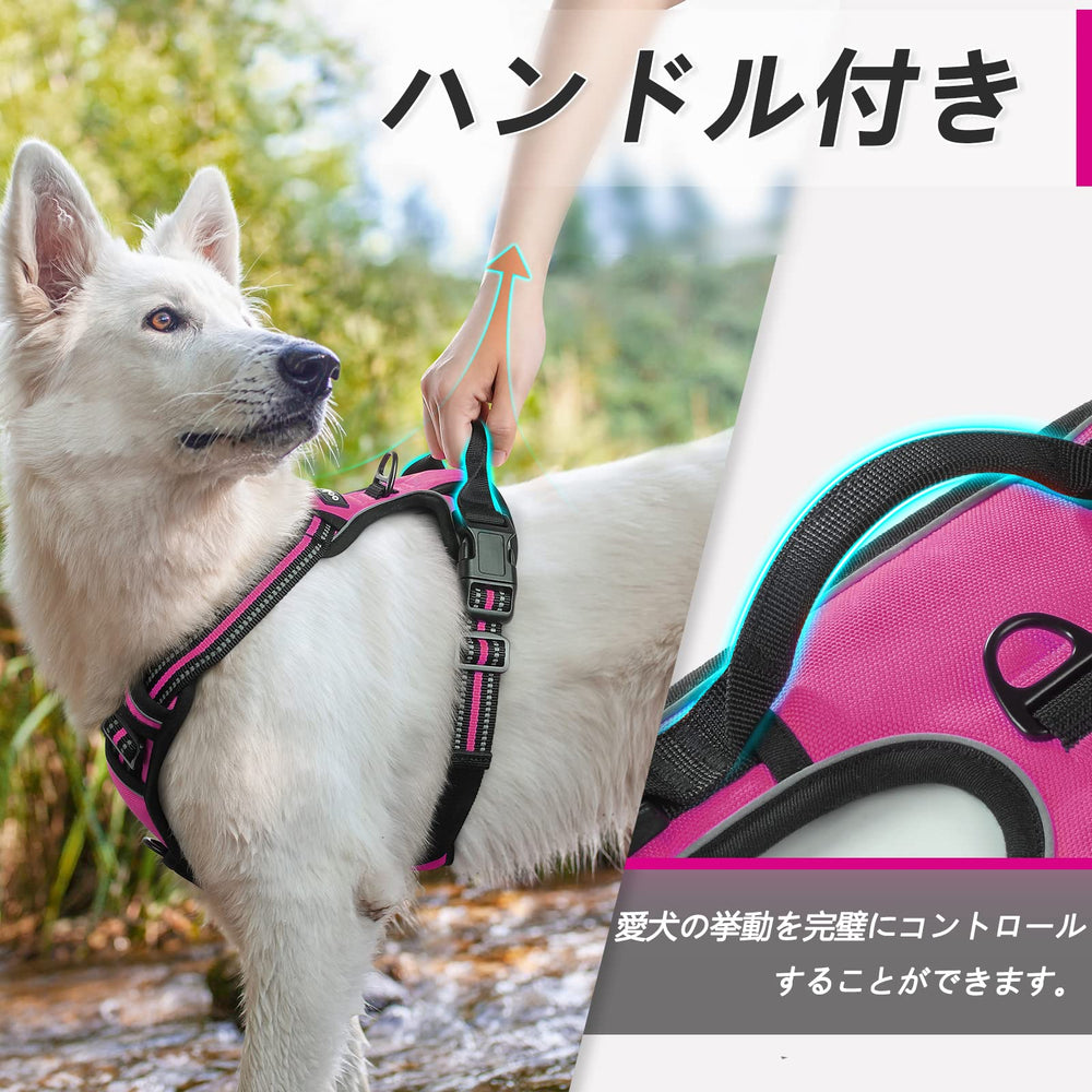 Eagloo dog harness breathable air mesh keeps dogs cool.