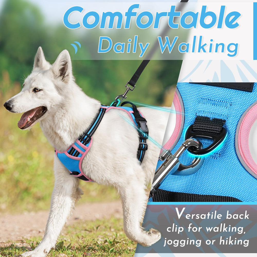 Eagloo adjustable straps provide a snug fit for large dogs.