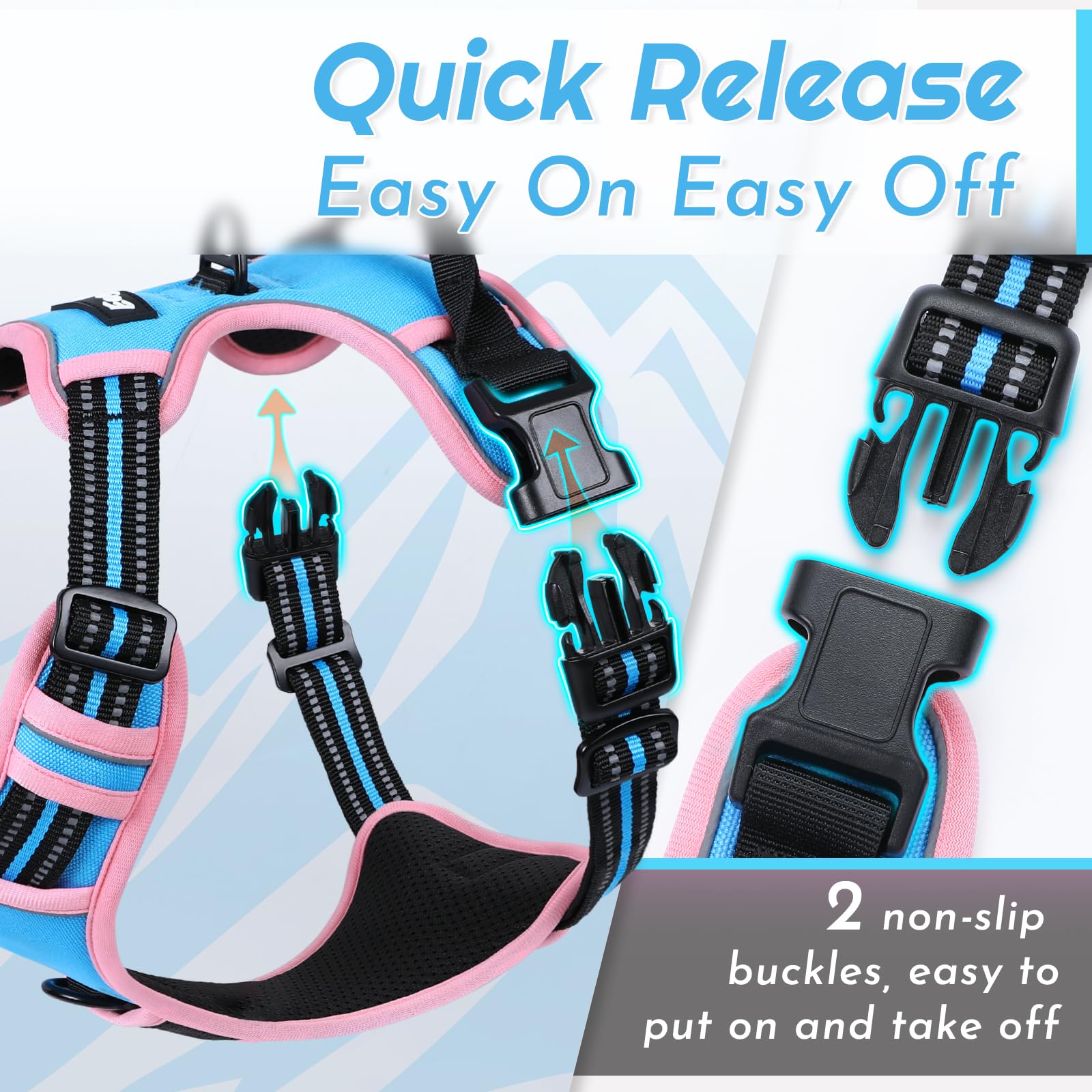 Breathable Eagloo air mesh keeps dogs cool during active strolls.