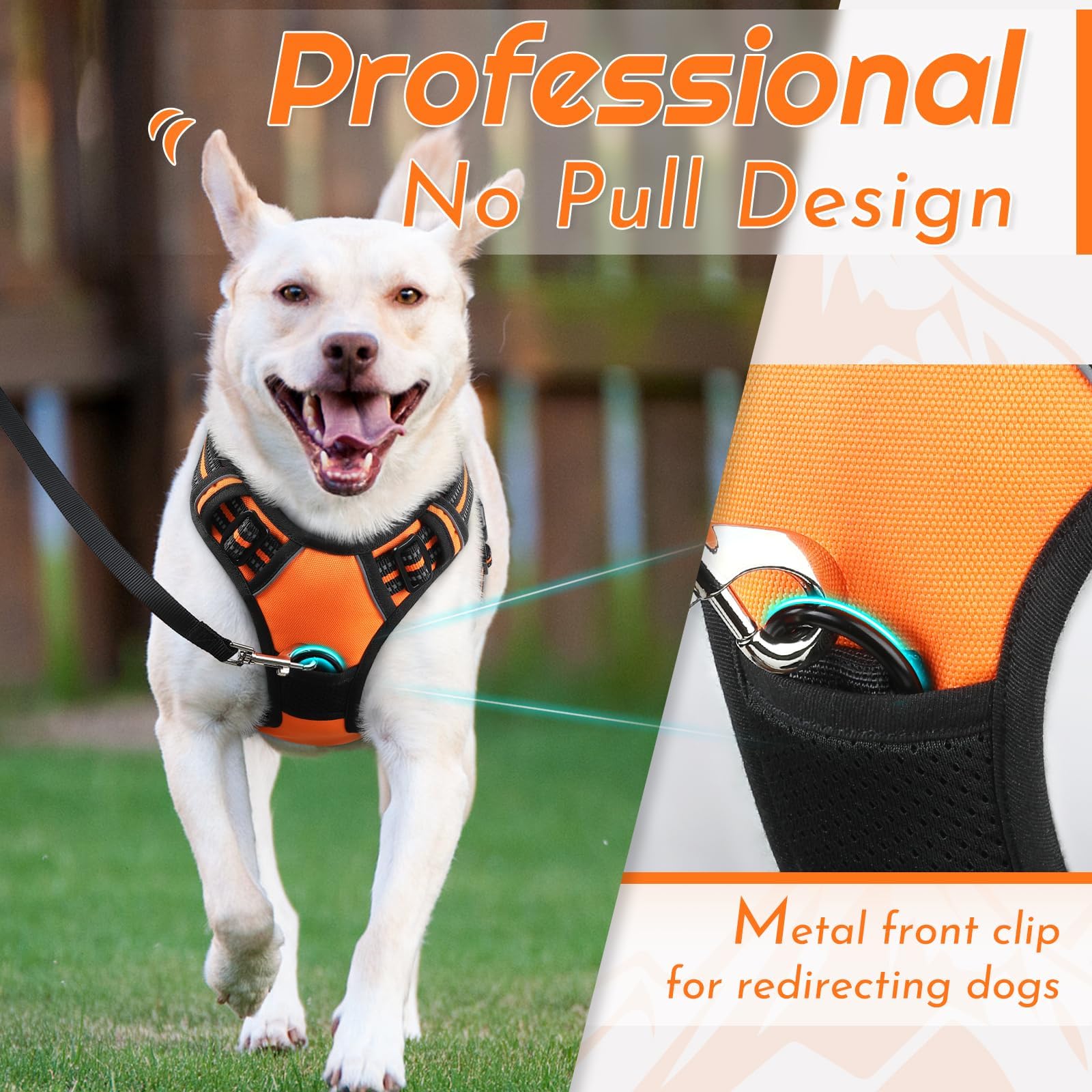 Eagloo dog harness medium chest-ring front no-pull design aids training