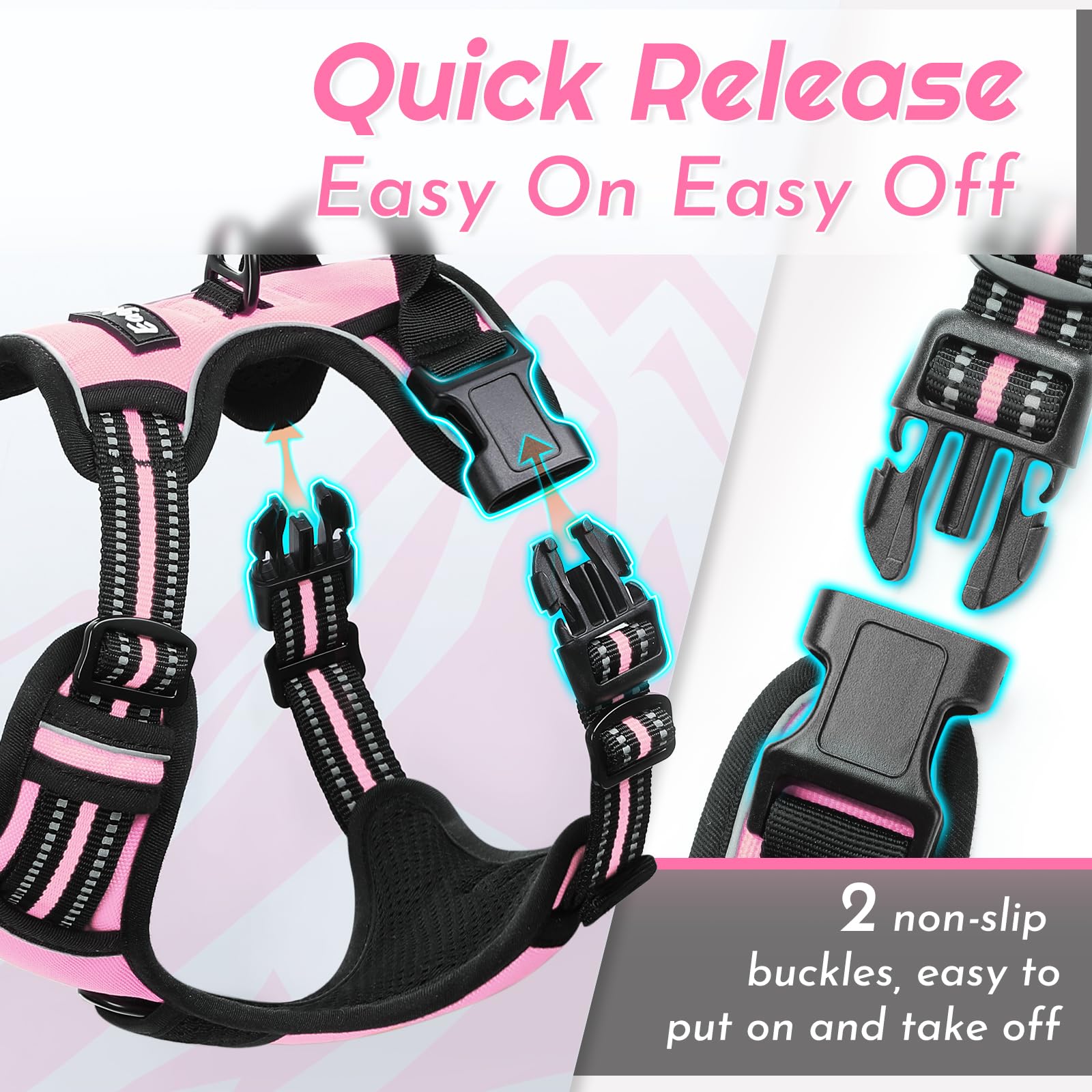 Eagloo front chest ring reduces pulling during training sessions