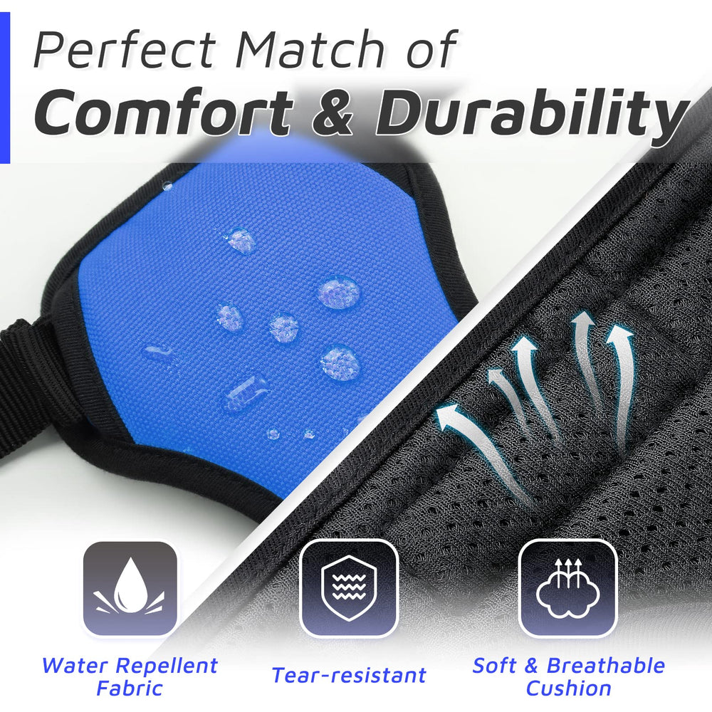 Eagloo dog harness soft padded air mesh keeps dogs cool.