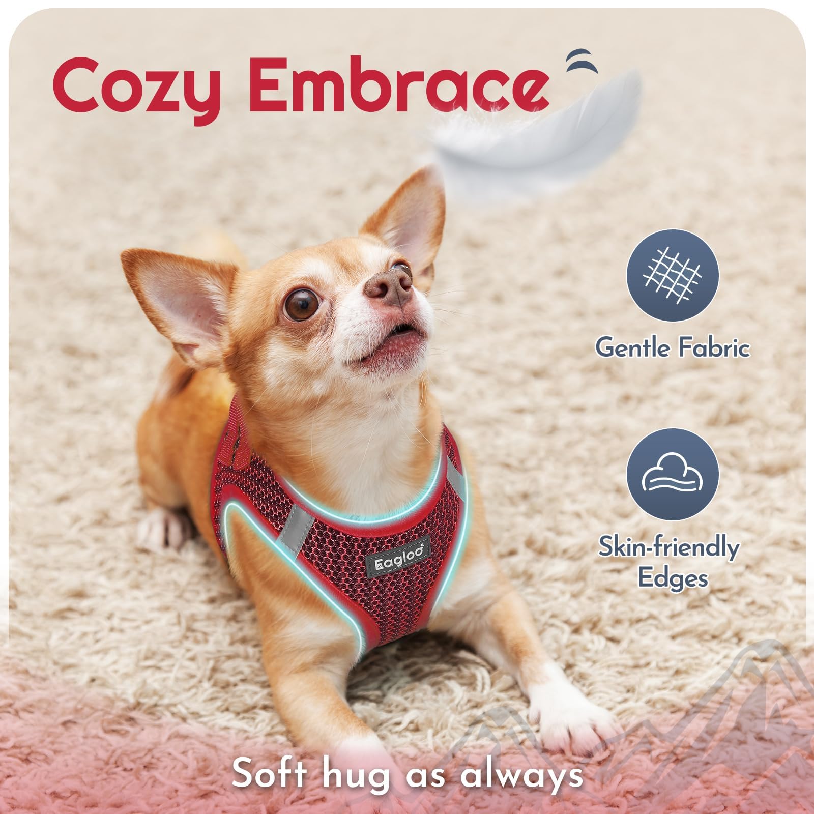 Eagloo 5.1ft leash with anti-tangle clip enables relaxed leash freedom