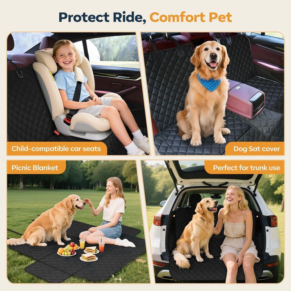 Eamefia dog seat cover travel-ready protection for mud and fur