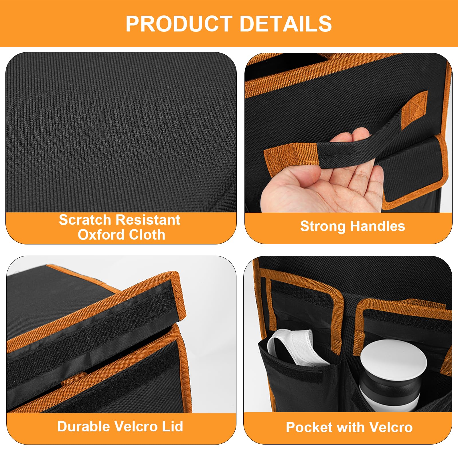 EAROND dog travel organizer board features detachable compartments for leashes and blankets.