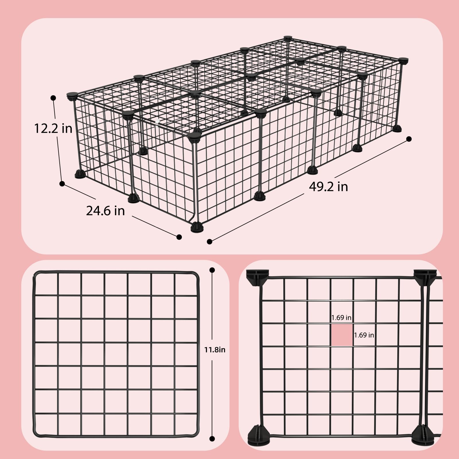 EAROND small animal playpen assembles quickly, offering flexible layout for varied living spaces