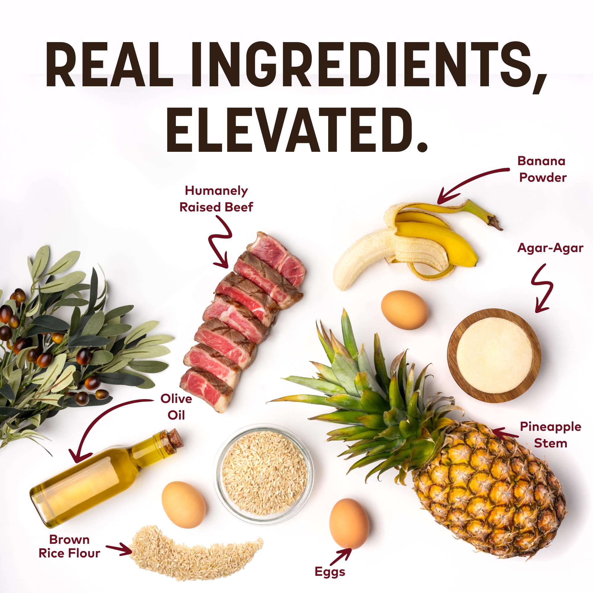 Earth Animal No Hide beef ingredients label confirms seven pure ingredients