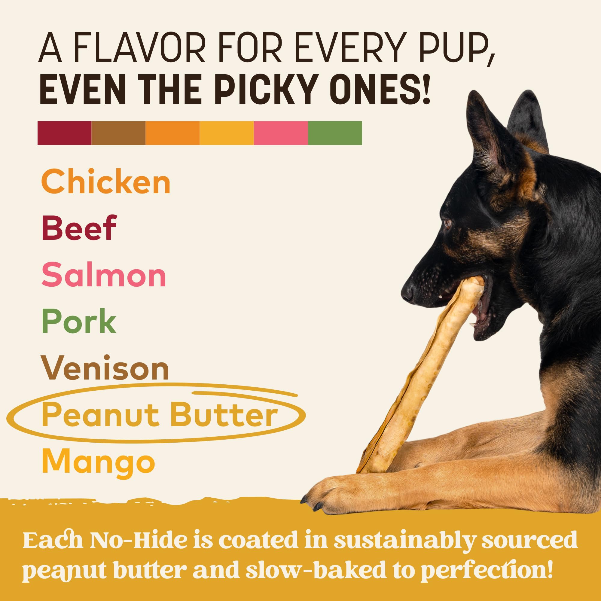 Earth Animal No Hide Chews large dog chews designed for aggressive chewers.