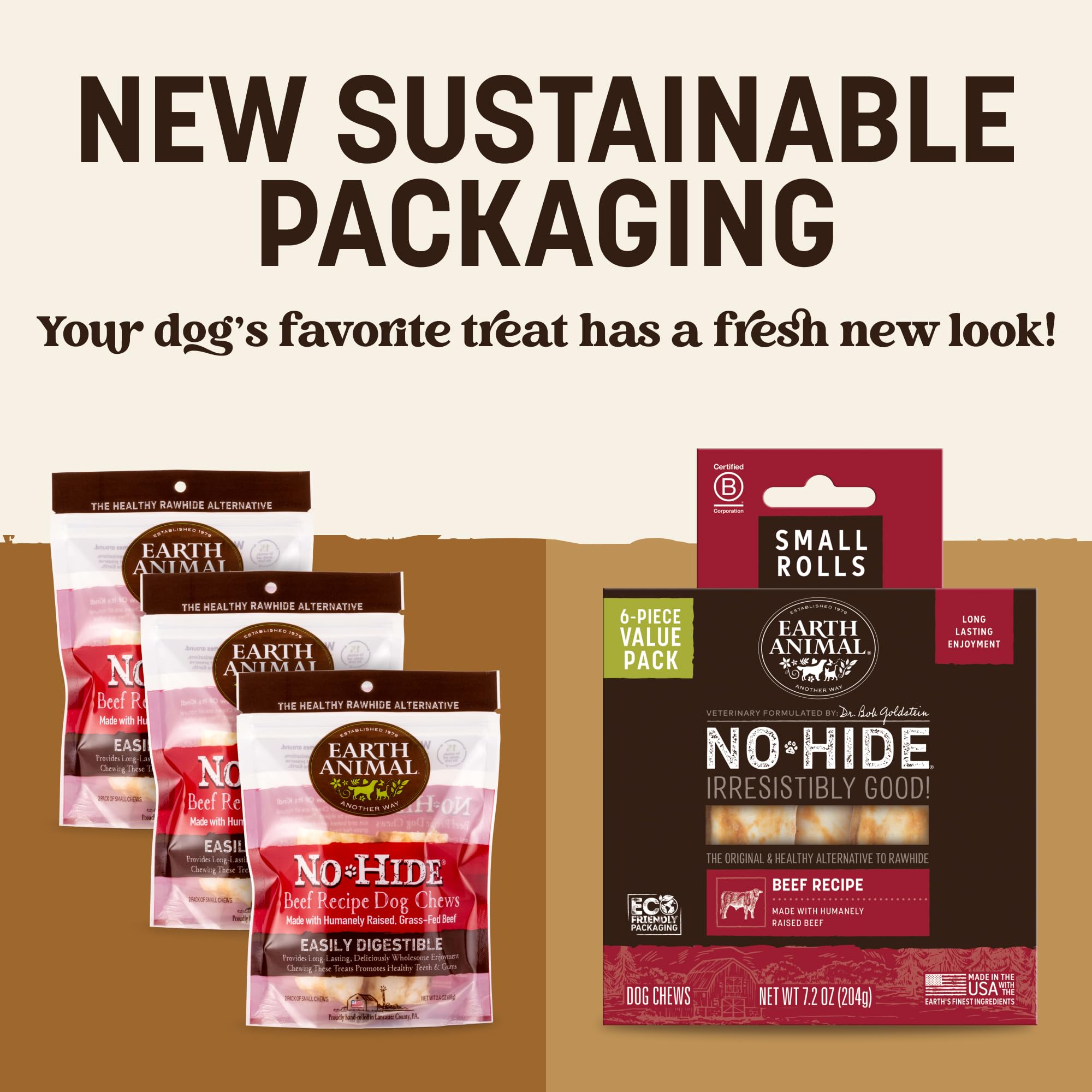 Earth Animal No Hide Chews dog chewing action provides long-lasting entertainment