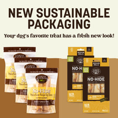 Earth Animal No Hide rolls in peanut butter medium dogs enjoy a satisfying chew without rawhide