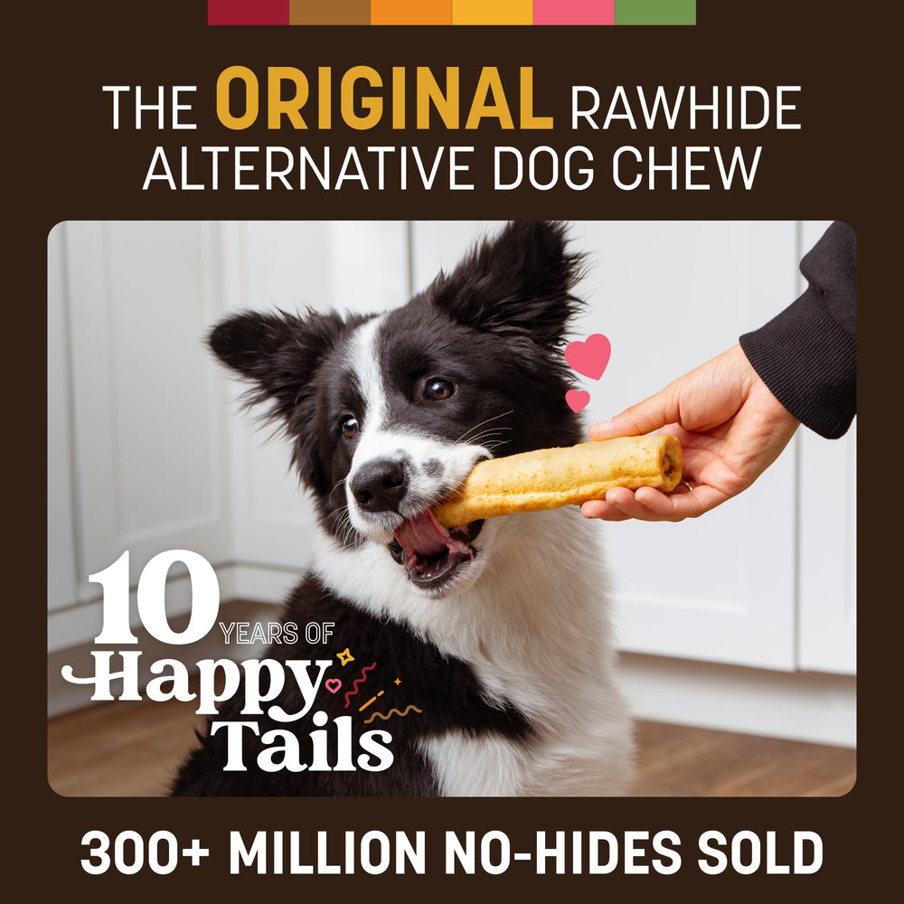 Earth Animal No Hide peanut butter rolls easier on the stomach than rawhide options