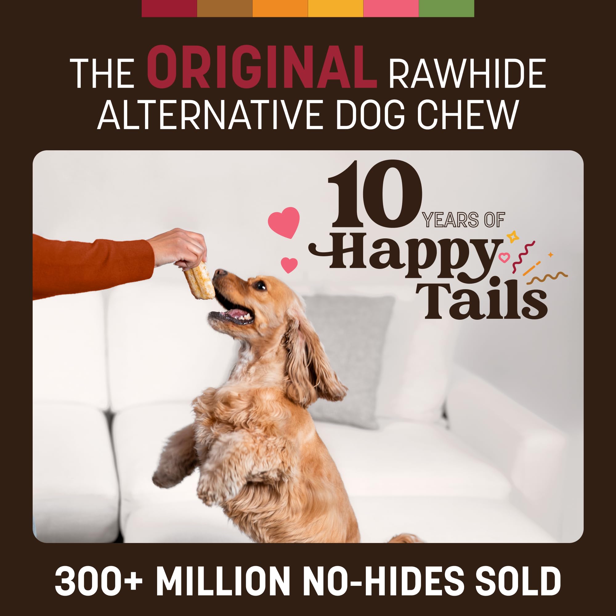 Earth Animal No Hide Chews small-dog portion is ideal for 16–45 lb dogs